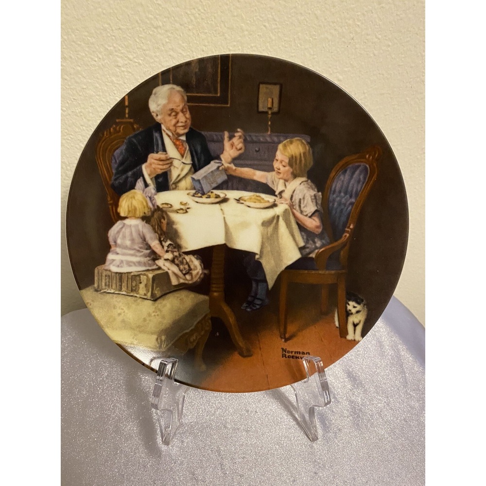 Norman Rockwell Knowles"The Gourmet"1984 Plate#1040T Limited Edition Wall Decor